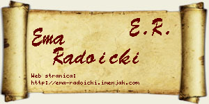 Ema Radoički vizit kartica